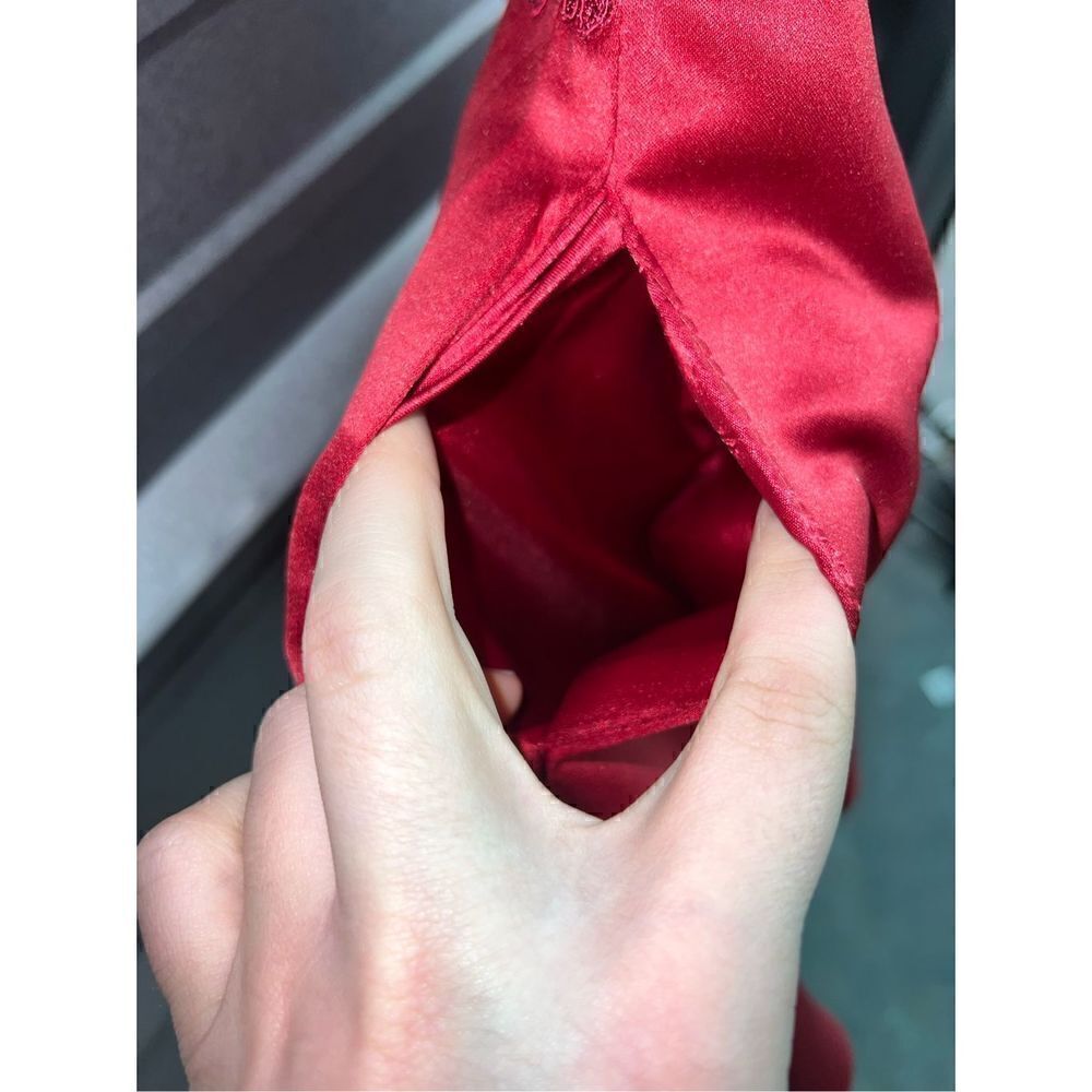Red Dancing Queen USA Lace & Satin Pocketed Mini Formal Dress Size Small - Picture 10 of 10